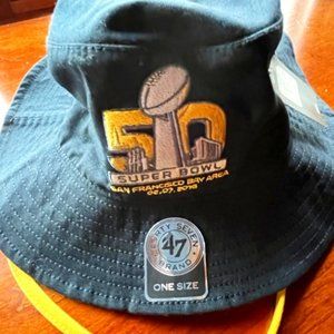 NWT Kirby Bucket Hat: 47 Brand: Super Bowl 50 San Francisco Bay Area 02.07.2016
